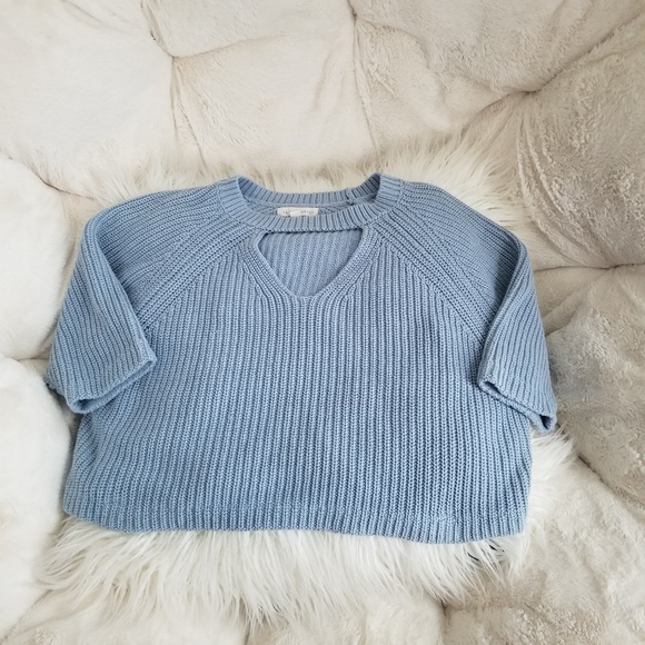 La Hearts Tops - LA 💕Pastel Blue Crop Top